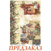 Рисовая бумага Ciao Bella для декупажа CBRP564a "Рождественское настроение" А4